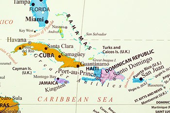 Caribbean Islands map