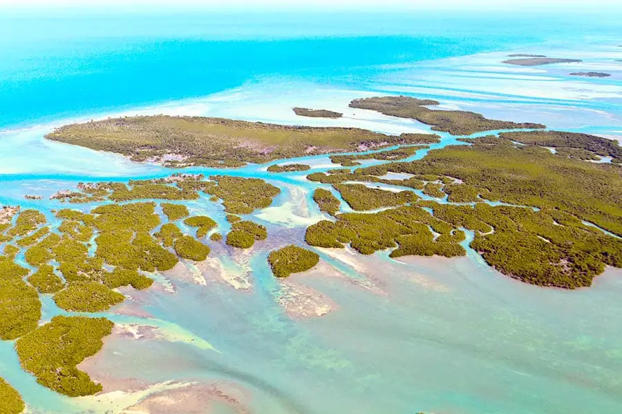 Birdseye view of the Florida Keys