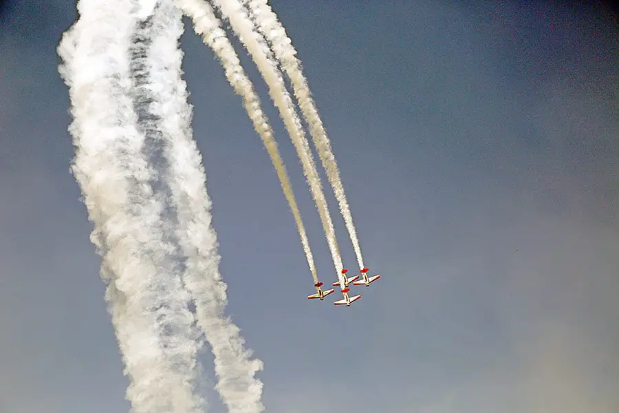 Aeroshell aerobatic performance at Lakeland Linder International Airport