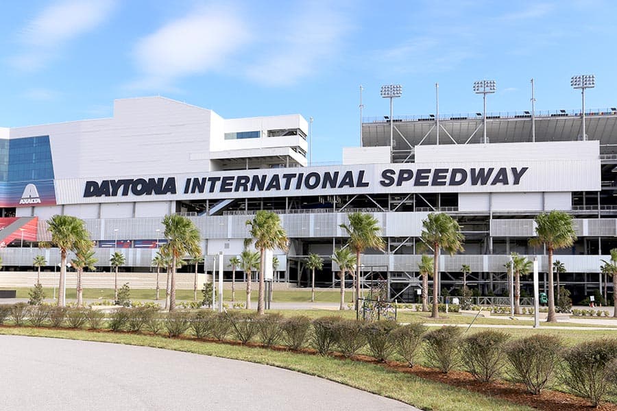 Famous race track in Daytona Beach the Daytona International Speedway