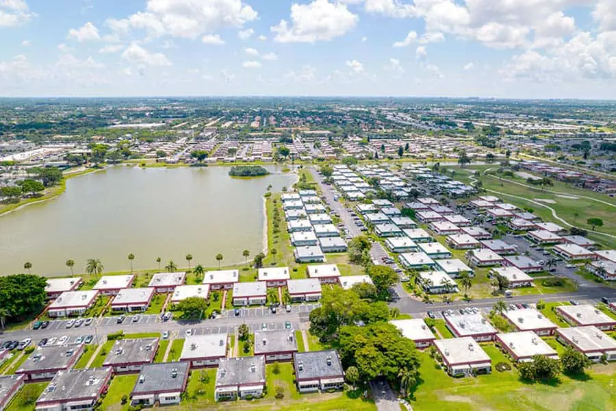 Birdseye view of a Florida retirement community