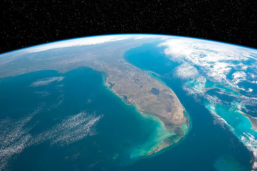 View of the Florida Peninsula and Gulf of Mexico from space