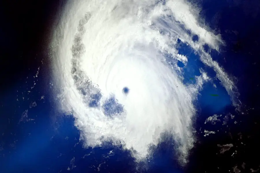 Hurricane viewed from space