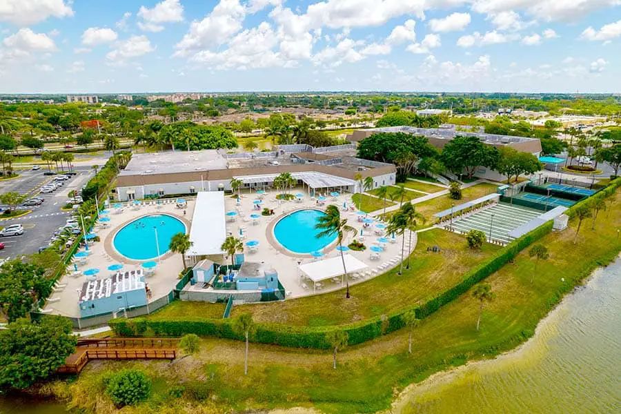 Aerial view of a retirement community Delray Beach, Florida