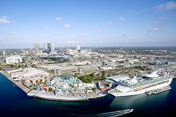 Aerial view of Tampa Bay