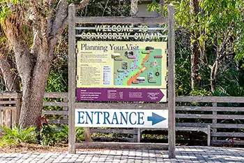 Swamp entrance sign