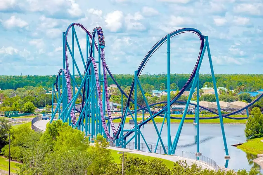 Steel roller coaster Mako is located at SeaWorld Orlando