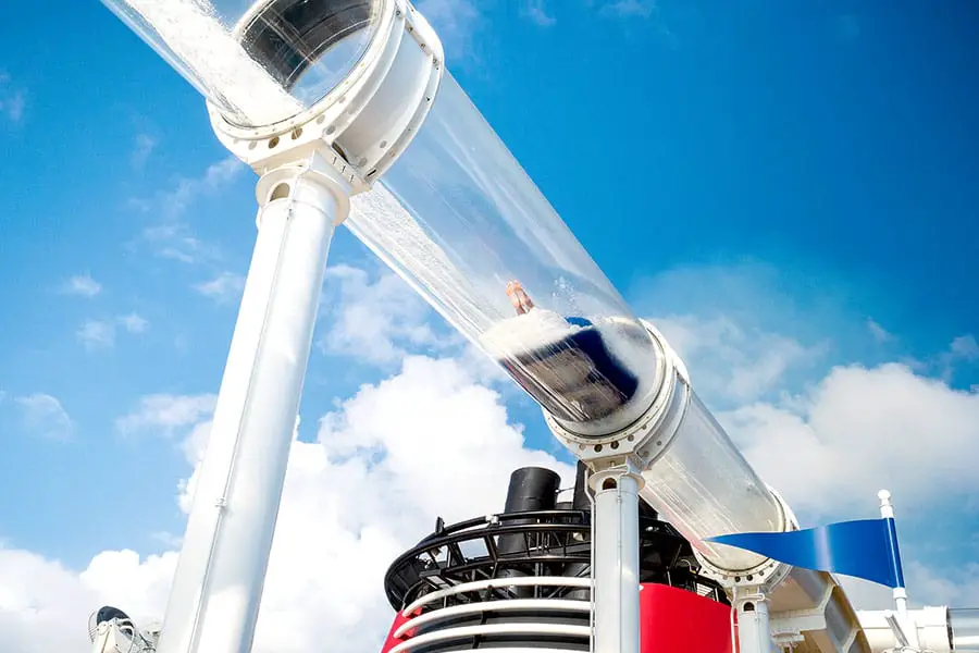 Water slide on the Disney Dream cruise ship