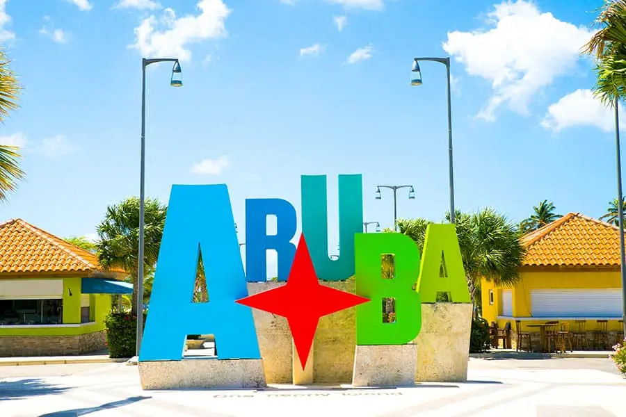 Colorful Aruba sign