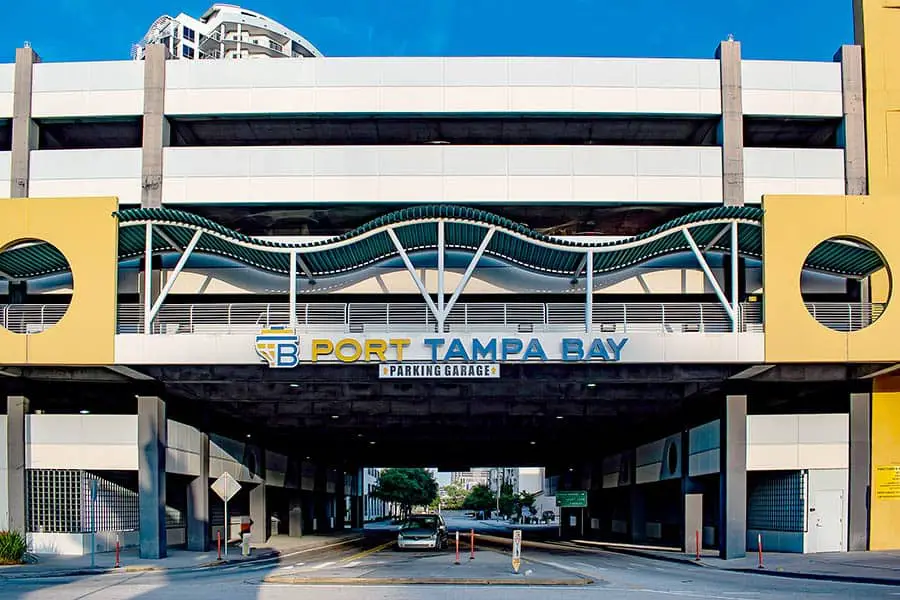 Entrance to Port Tampa Bay parking garage
