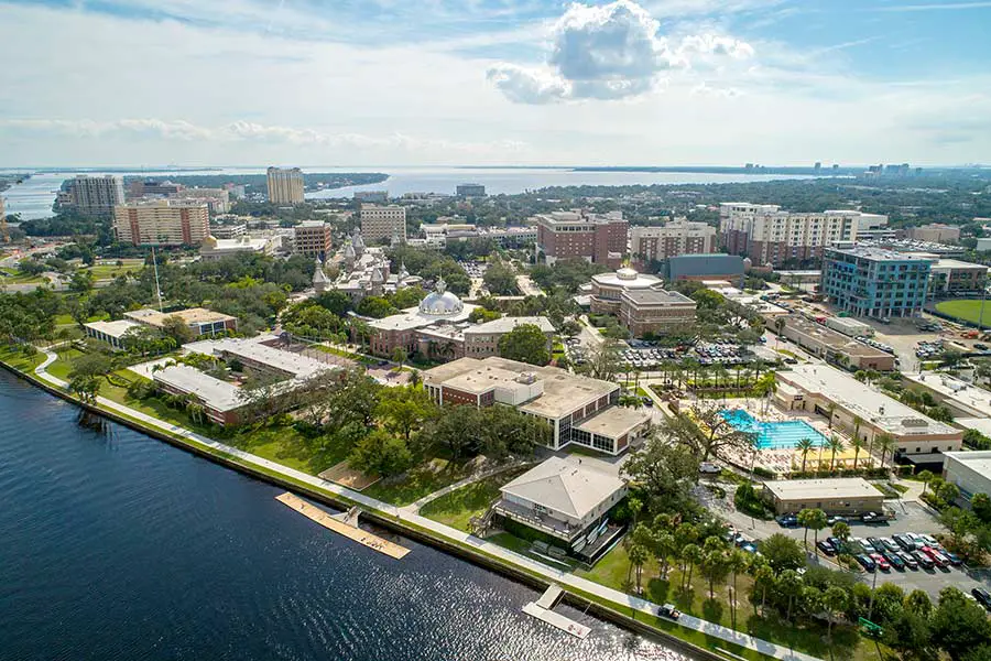 Birdseye view of the University of Tampa