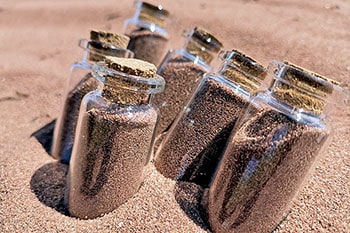 Jars filled with sand