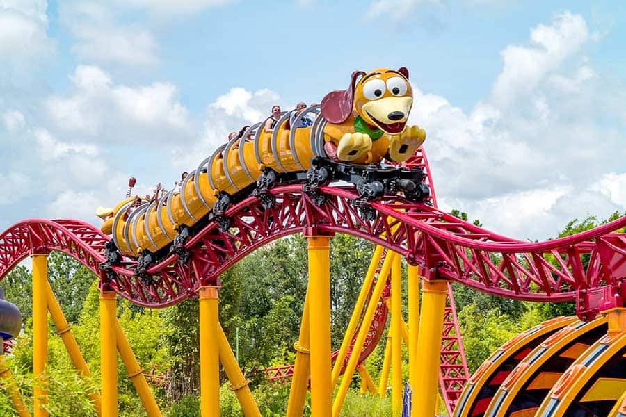 Slinky Dog Dash, a family friendly roller coaster