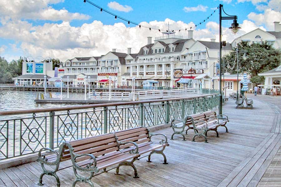 Disney's boardwalk near Orlando, is a promenade of restaurants and shops