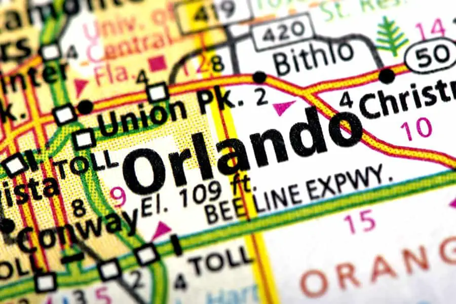 Orlando, Florida map