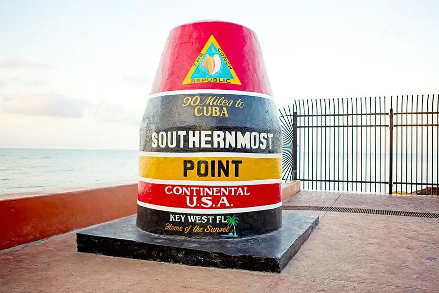 Southernmost point in the Continental USA, just 90 miles from Cuba