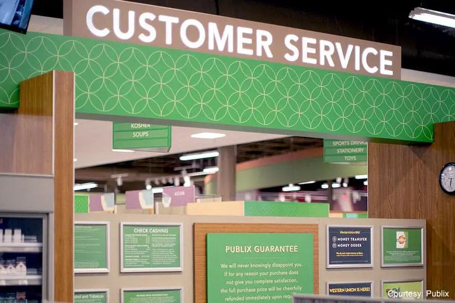 Publix customer service window