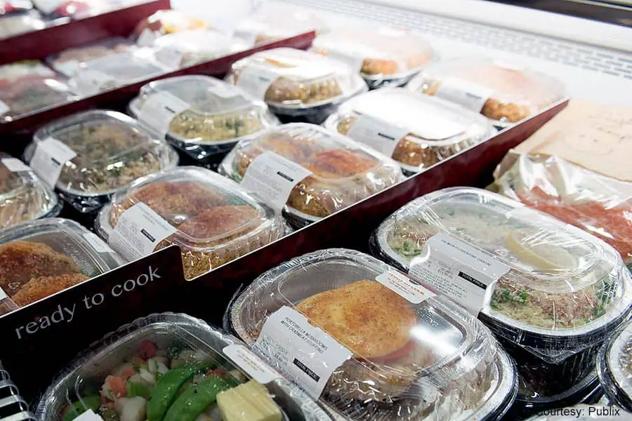 Prepackaged ready to cook meals at Publix