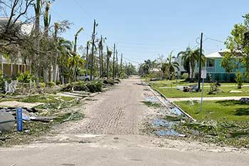 Debris on street